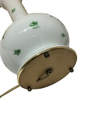 Fortuna Green Pattern Porcelain Table Lamp from Herend Hungary-UCH-1224518