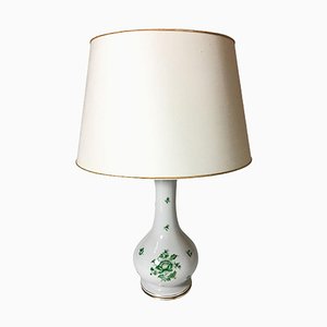 Fortuna Green Pattern Porcelain Table Lamp from Herend Hungary-UCH-1224518