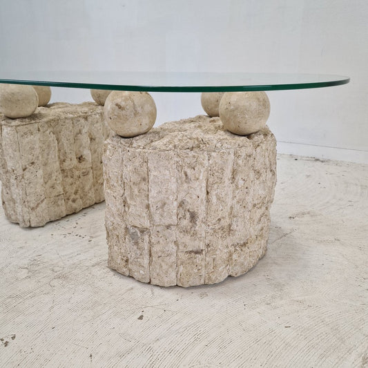 Fossil Stone Coffee Table by Magnussen Ponte, 1980s