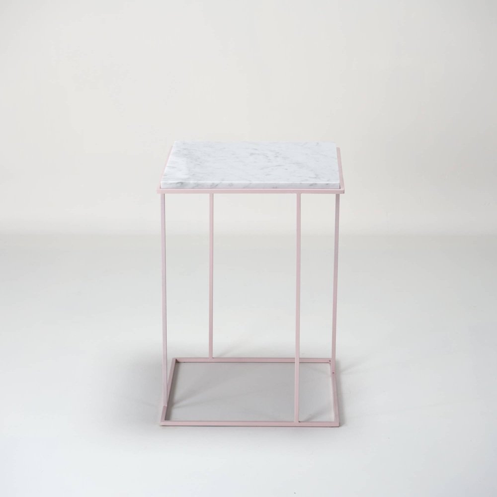 Fossil Travertine Side Table from DFdesignlab