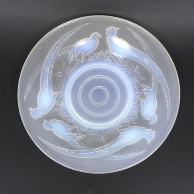 Fountain or Decorative Dish in Opalescent Glass with Pheasants-NE-960660