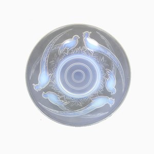 Fountain or Decorative Dish in Opalescent Glass with Pheasants-NE-960660