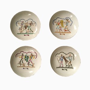 Four Season Plates by Gio Ponti, 1960s, Set of 4-RDZ-933252