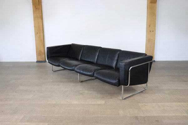 Four Seater Leather Sofa by Hans Eichenberger for Strässle, Switzerland-ZZP-1354049