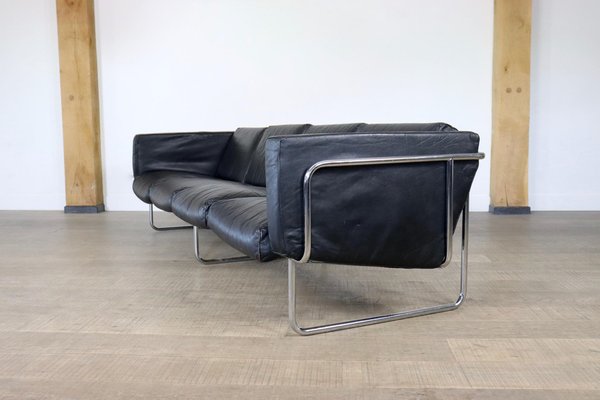 Four Seater Leather Sofa by Hans Eichenberger for Strässle, Switzerland-ZZP-1354049