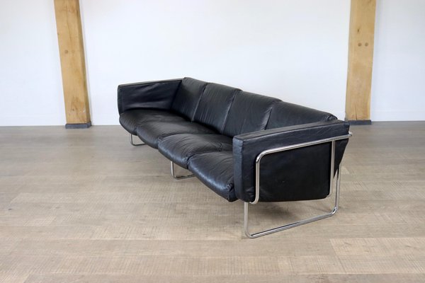 Four Seater Leather Sofa by Hans Eichenberger for Strässle, Switzerland-ZZP-1354049