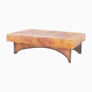 Fractal Resin and Patinated Iron Coffee Table, 1970-DSC-1767852