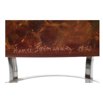 Fractal Resin Coffee Table Signed Henri Fernandez-NQ-1082081