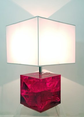 Fractal Resin Table Lamp by Pierre Giraudon, 1970s-FO-555249