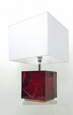 Fractal Resin Table Lamp by Pierre Giraudon, 1970s-FO-555249