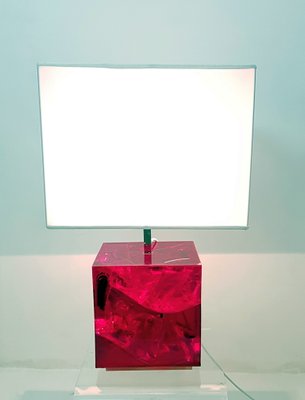 Fractal Resin Table Lamp by Pierre Giraudon, 1970s-FO-555249