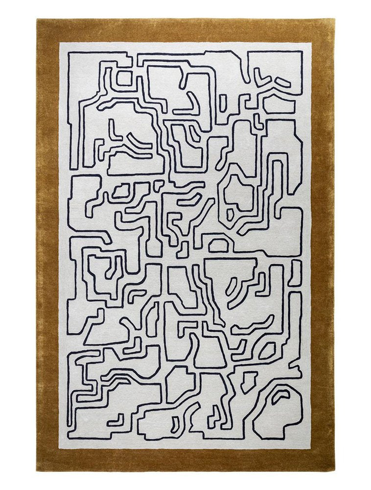 Fragment 2 with Border Structures Rug by Massimo Copenhagen