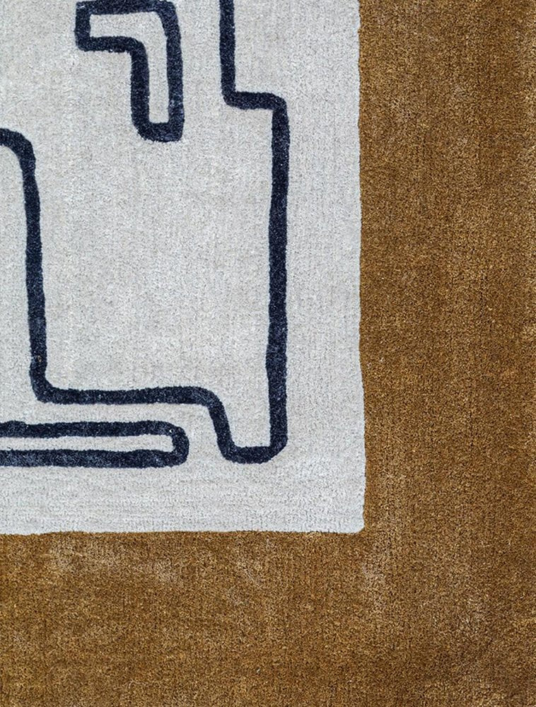 Fragment 2 with Border Structures Rug by Massimo Copenhagen