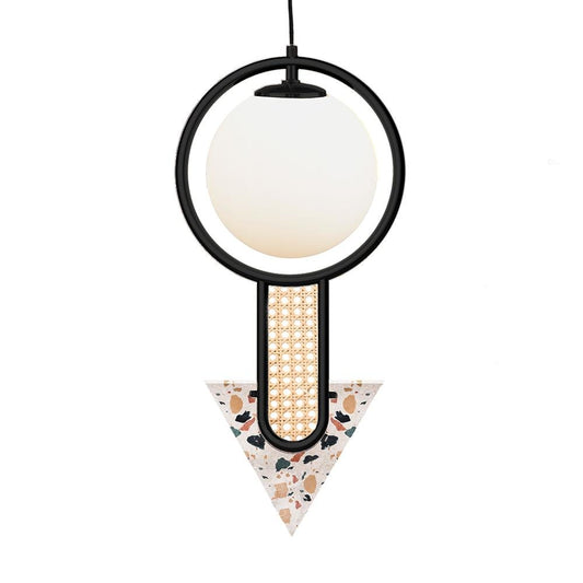 Frame II Triangular Suspension Lamp by Utu Soulful Lighting