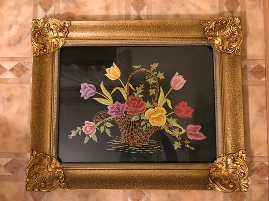 Framed Image Woven on Silk, 1950-WQQ-1148618