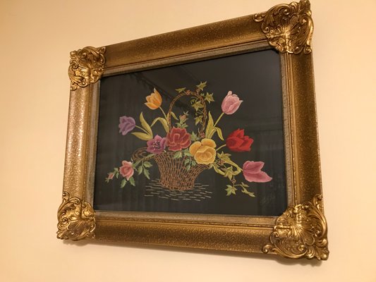 Framed Image Woven on Silk, 1950-WQQ-1148618