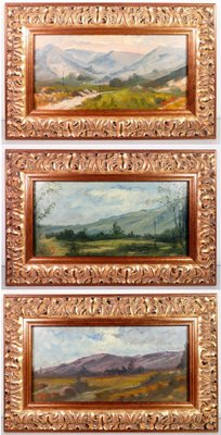 Framed Oil Landscapes by Pablo B., Set of 3-OJE-1255050