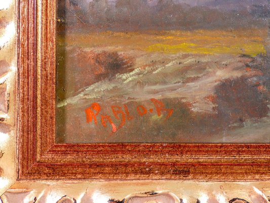 Framed Oil Landscapes by Pablo B., Set of 3-OJE-1255050