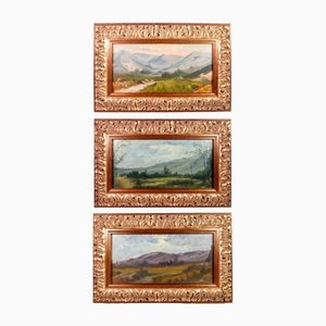 Framed Oil Landscapes by Pablo B., Set of 3-OJE-1255050