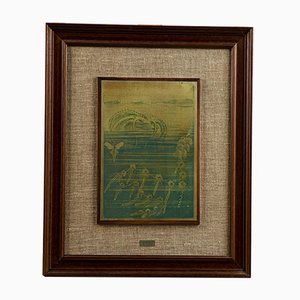 Framed Painted & Engraved 800 Silver Plate from Catraro-RAQ-992104