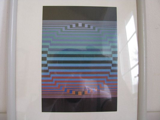 Framed Posters by Victor Vasarely, 1970s, Set of 5-SZW-829860