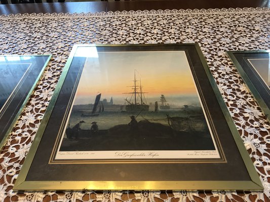 Framed Prints after Caspar David Friedrich, 1970s, Set of 3-WQQ-1767577