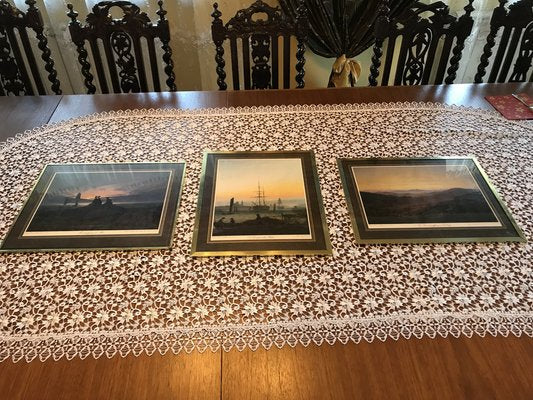 Framed Prints after Caspar David Friedrich, 1970s, Set of 3-WQQ-1767577