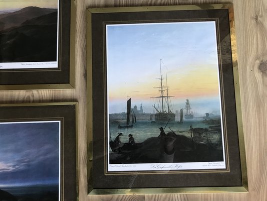 Framed Prints after Caspar David Friedrich, 1970s, Set of 3-WQQ-1767577