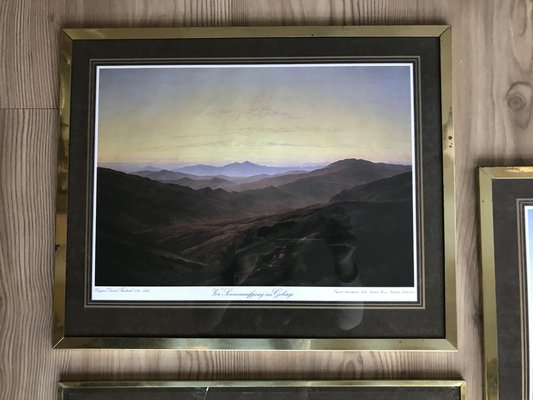 Framed Prints after Caspar David Friedrich, 1970s, Set of 3-WQQ-1767577