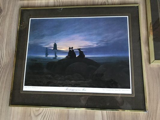 Framed Prints after Caspar David Friedrich, 1970s, Set of 3-WQQ-1767577