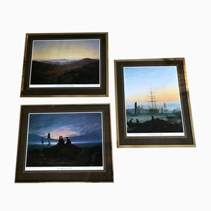 Framed Prints after Caspar David Friedrich, 1970s, Set of 3-WQQ-1767577