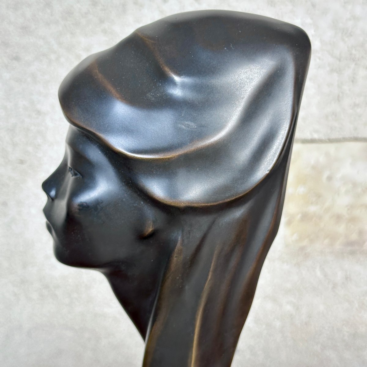 Francesc Pilar, Stylized Bust of a Woman from Touareg and Italica Foundry, 1950s, Bronze