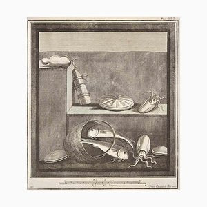 Francesco Cepparoli, Ancient Roman Fresco Herculaneum, Etching, 18th Century-ZCI-1423477