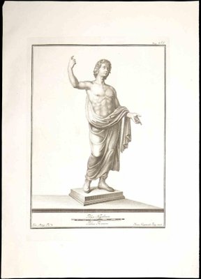 Francesco Cepparoli, Ancient Roman Statue, Original Etching, 18th Century-ZCI-1379403