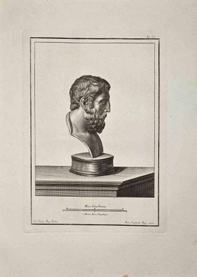 Francesco Cepparoli, Profile of Ancient Roman Bust, Etching, Late 18th-Century-ZCI-974285