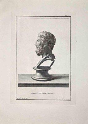 Francesco Cepparoli, Profile of Ancient Roman Bust, Etching, Late 18th-Century-ZCI-972038