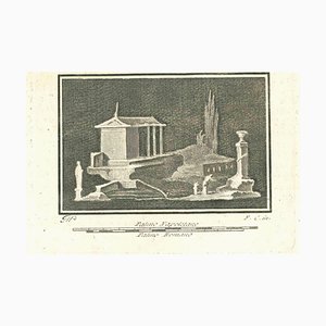 Francesco Cepparuli, Ancient Roman Landscape, Etching, 18th Century-ZCI-1759319