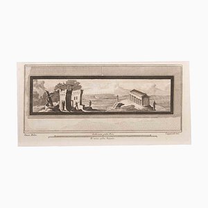 Francesco Cepparuli, Seascape with Monument and Figures, Etching, 18th Century-ZCI-1760623