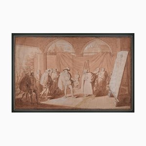 Francesco I and Titian in the Painter's Studio - Original Drawing 1824 1824-ZCI-760508