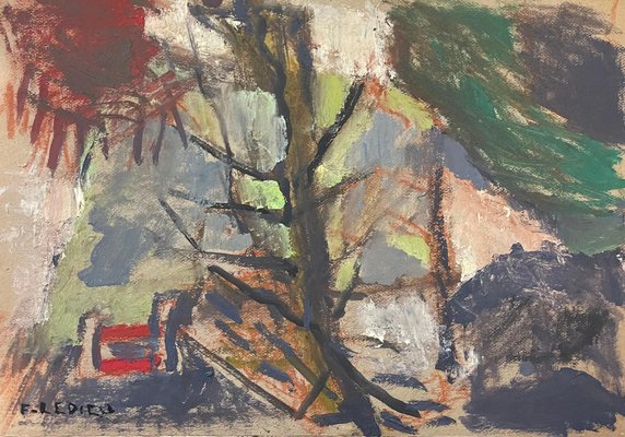 Francine Ledieu, Plateau d’Assy, 1952, Oil on Paper-CHG-2031305