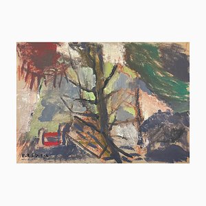 Francine Ledieu, Plateau d’Assy, 1952, Oil on Paper-CHG-2031305