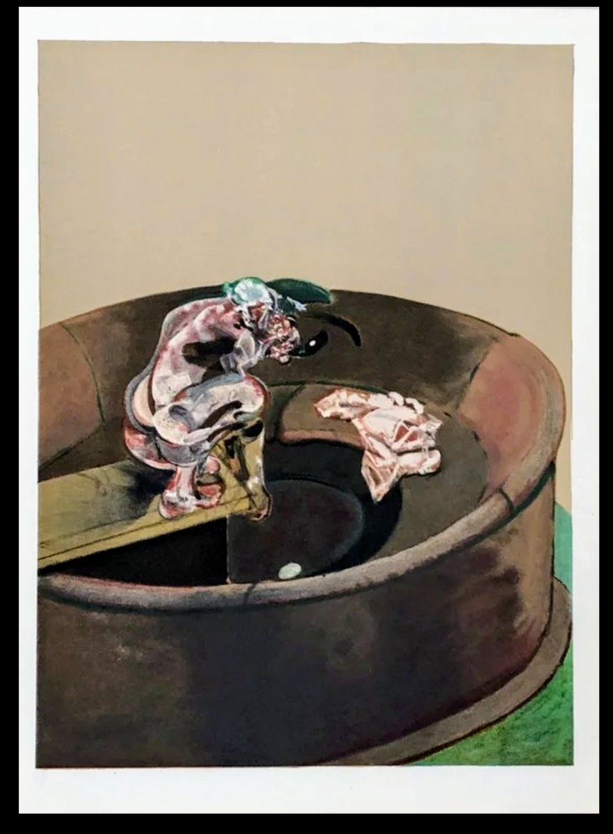 Francis Bacon, Portrait of George Dyer Crouching, Original Lithograph, 1966