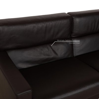 Francis Leather Three Seater Brown Sofa from Brühl-RQW-2036313