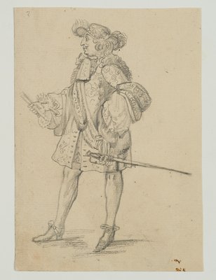 Francis Nobleman, Costume Study, 19th-Century, Pencil-OJR-1273492