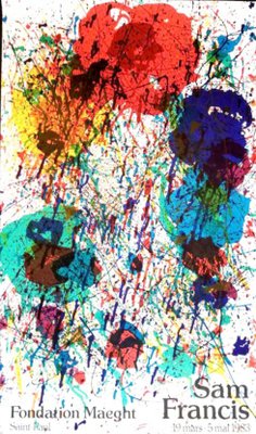 Francis, Sam, Sam Francis, Abstract Composition, Lithograph Poster, 1983, 1983, Lithograph-NRC-1414962