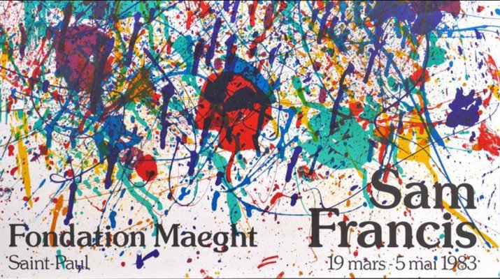 Francis, Sam, Sam Francis, Abstract Composition, Lithograph Poster, 1983, 1983, Lithograph-NRC-1414962