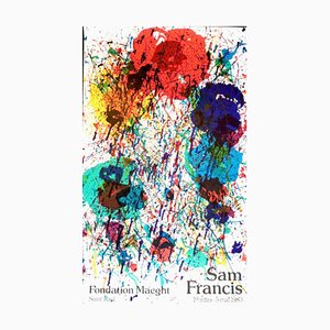 Francis, Sam, Sam Francis, Abstract Composition, Lithograph Poster, 1983, 1983, Lithograph-NRC-1414962