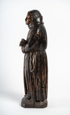 Franciscan Wood Sculpture in Solid Oak, 18th Century-UQL-1334807