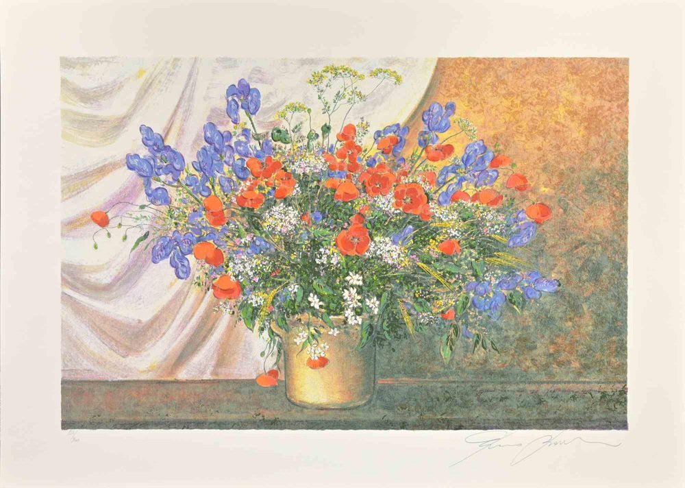 Franco Bocchi, Wildflowers, Screen Print, 1980s