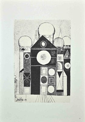 Franco Gentilini, The Palace, Original Offset Print, 1970s-ZCI-964277